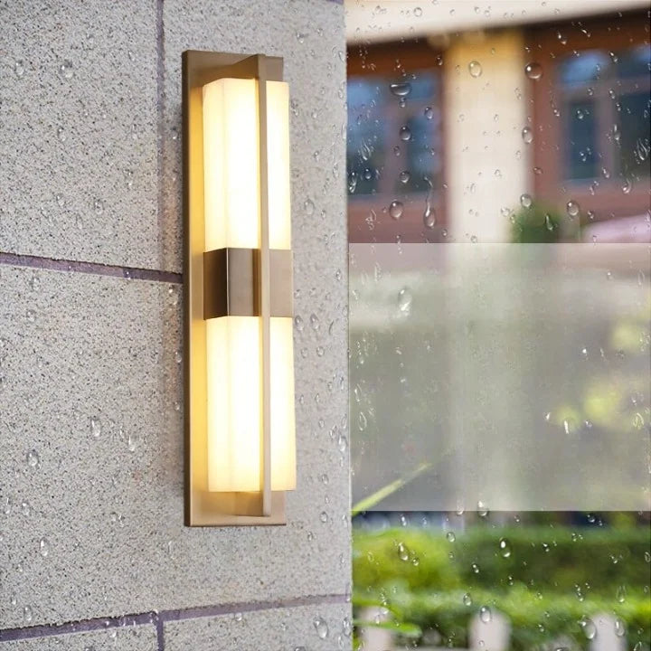 Modern Black/Copper Outdoor Waterproof LED Wall Sconce For Garden Porch