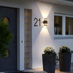 Modern Matte Black Outdoor Waterproof Aluminum LED Wall Light For Porch