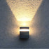 Modern Matte Black Outdoor Waterproof Aluminum LED Wall Light For Porch