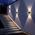 Modern Matte Black Outdoor Waterproof Aluminum LED Wall Light For Porch