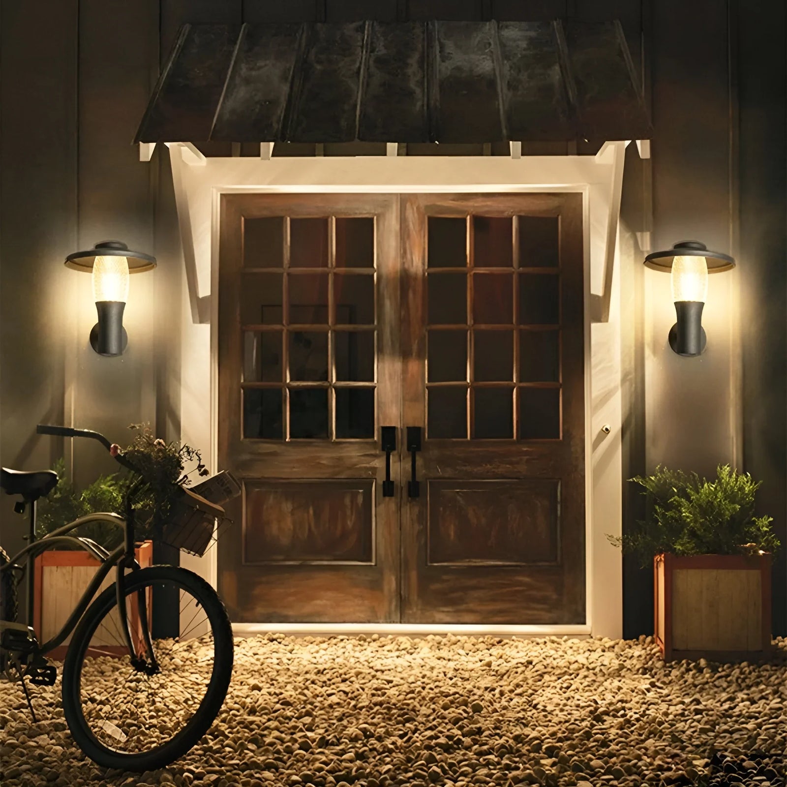 Modern Black Outdoor Aluminum LED Waterproof Wall lamp for Villa, Garden