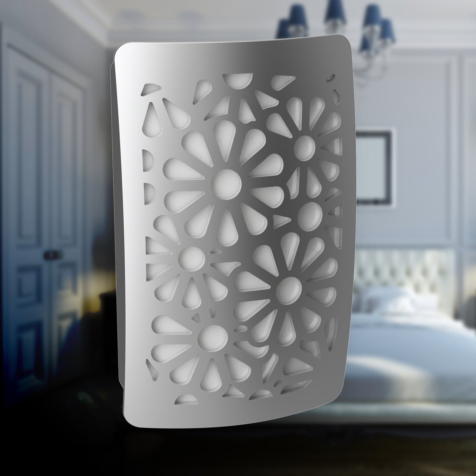 DecoPlug LED Floral Nickel Night Light