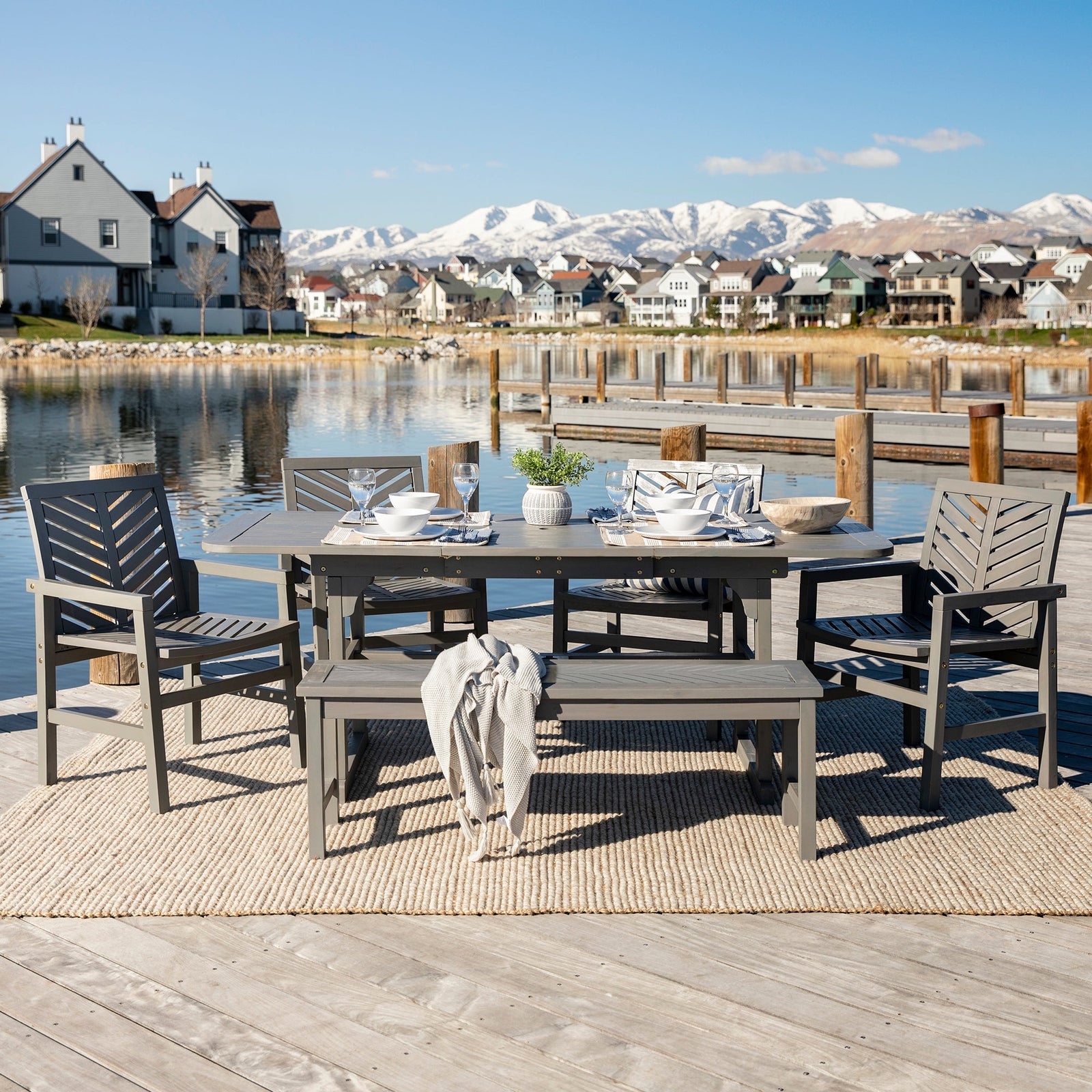 6-Piece Vincent Extendable Outdoor Patio Dining Set