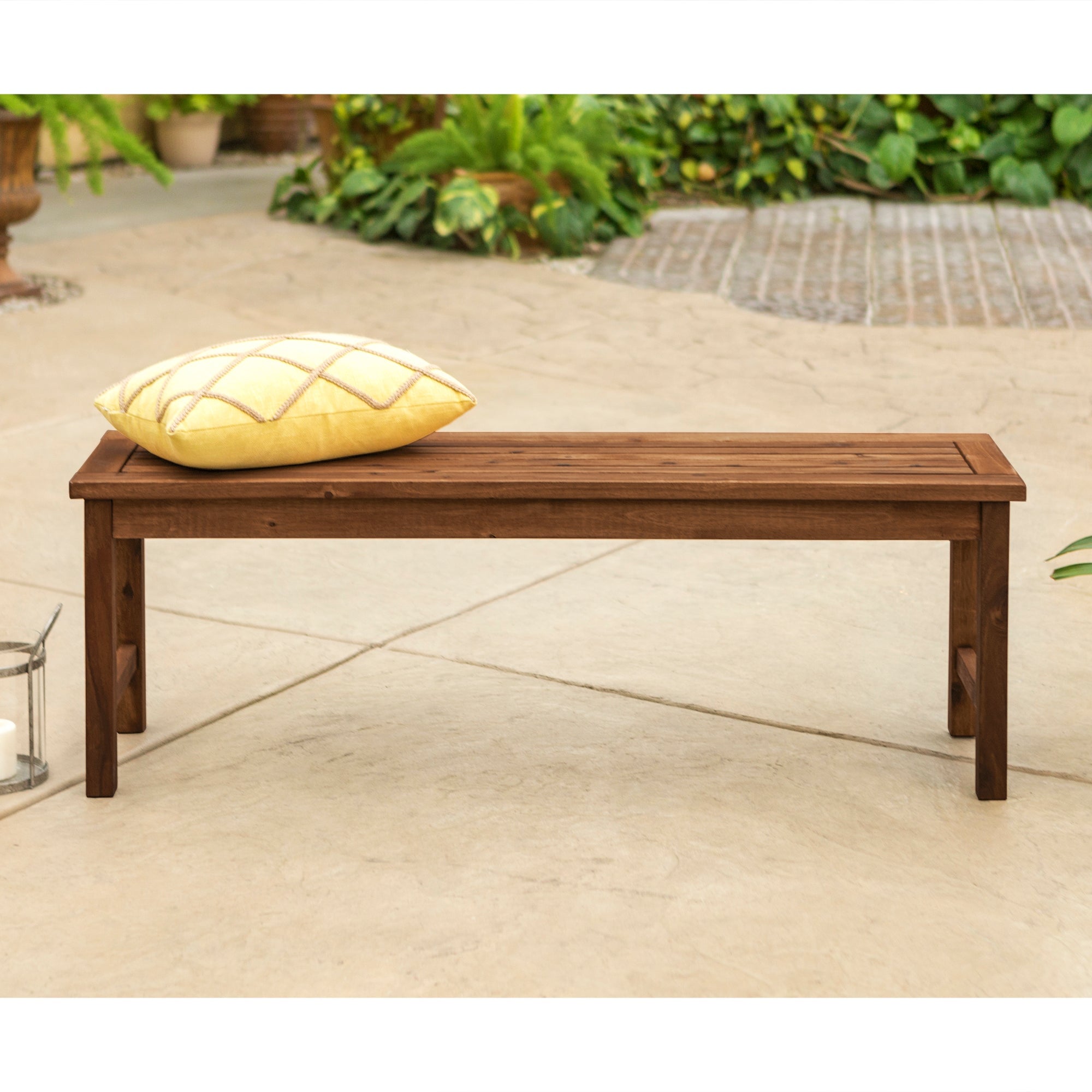 Midland Acacia Wood Outdoor Patio Bench