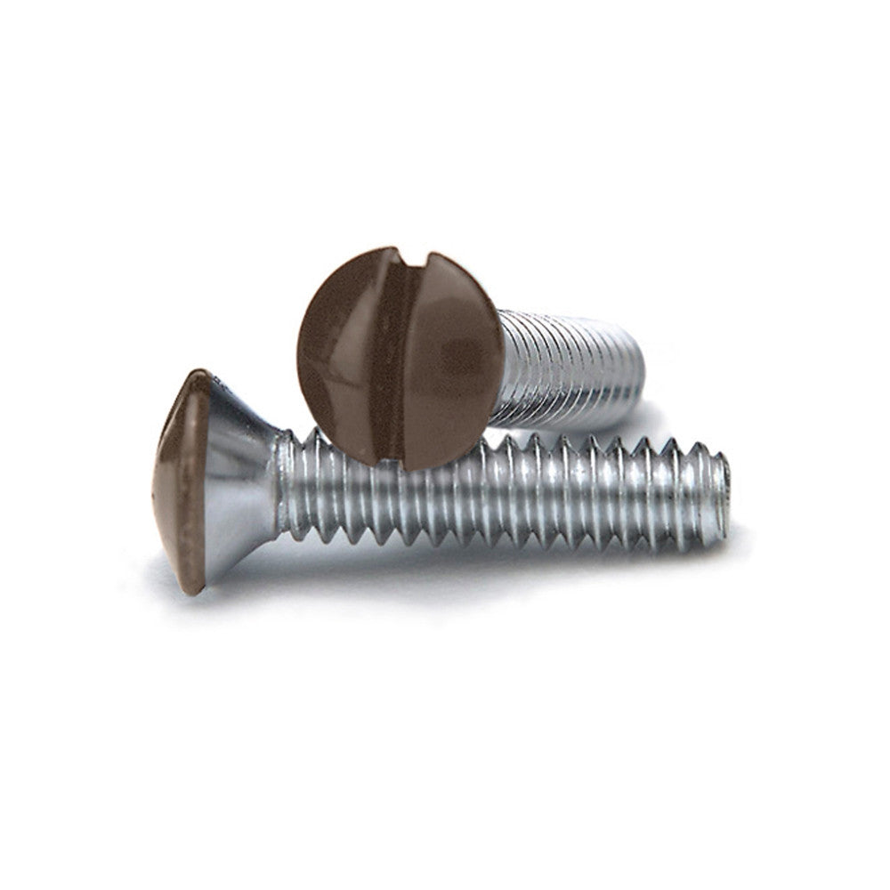 Brown 3/4 Inch Wallplate Screws - 10 Pack