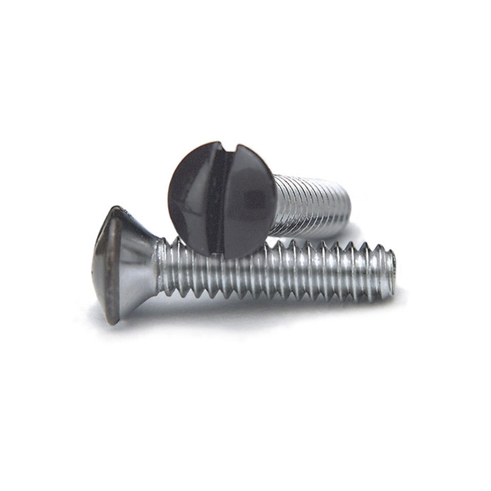 Black 3/4 Inch Wallplate Screws - 10 Pack