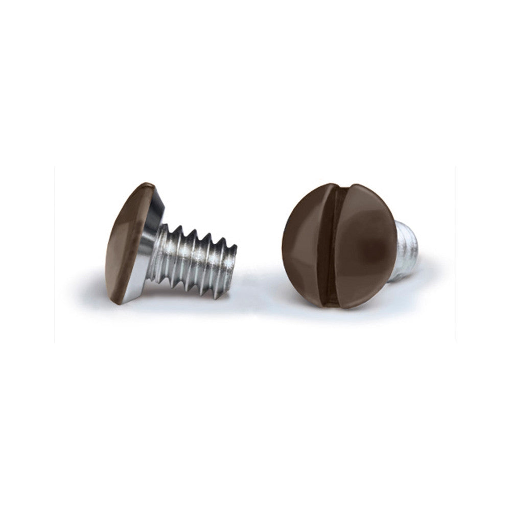 Brown 1/4 Inch Wallplate Screws - 10 Pack