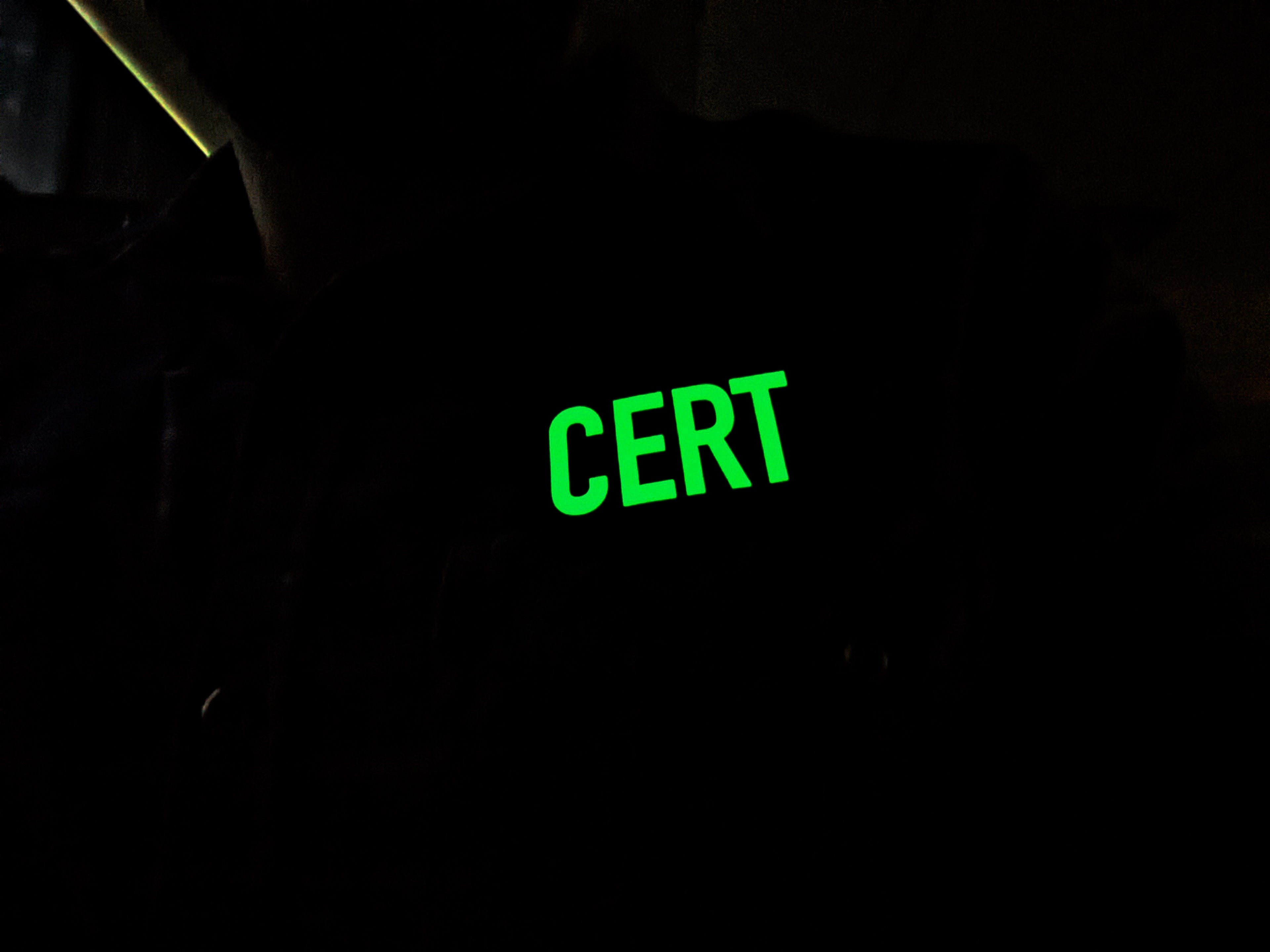 "CERT" 2"X3" PVC Glow Patch