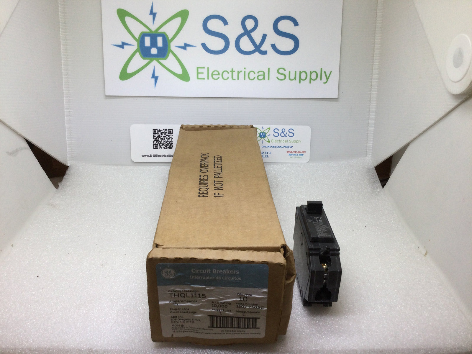 GE General Electric THQL1115/TQL 15 Amp 1 Pole Circuit Breaker