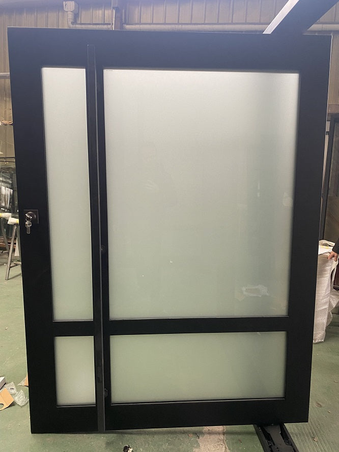 Koi Frosted Pivot Door