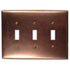 Raw Copper - 3 Toggle Wallplate