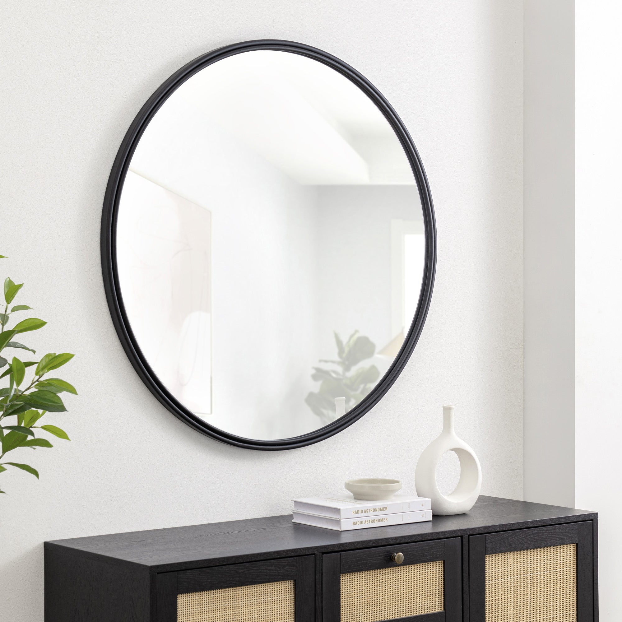 36" Double Ribbed Frame Mirror