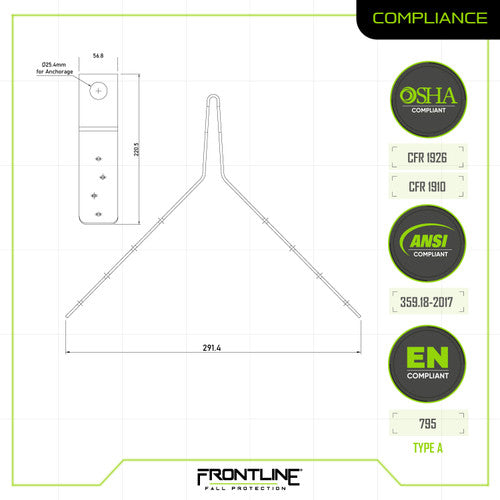 Frontline ROSU02 Hinged Steel Roof Anchor