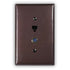 Rustic Copper - 1 Phone Jack / 1 Cable Jack Wallplate