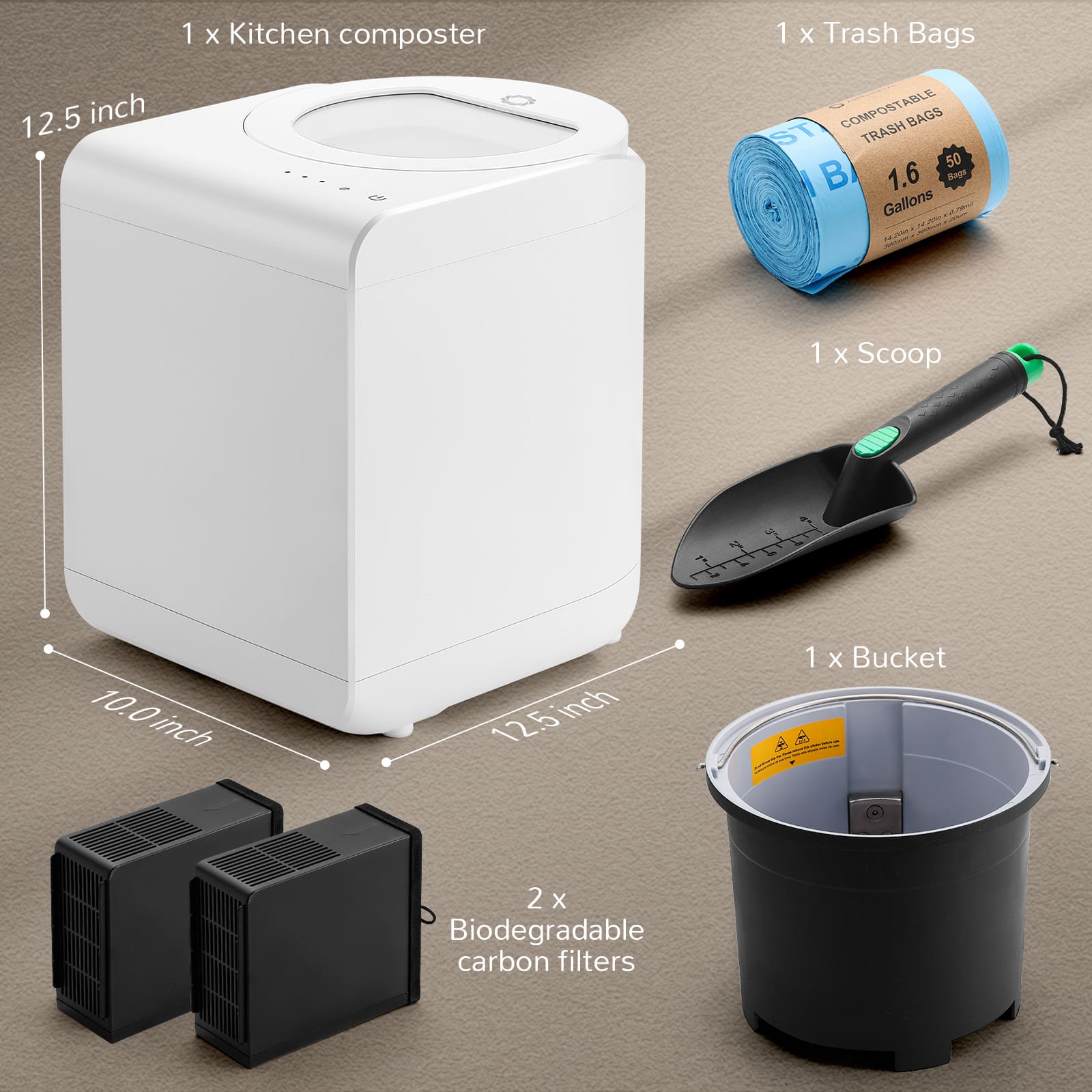 Revive Electric Kitchen Composter, Visual Version