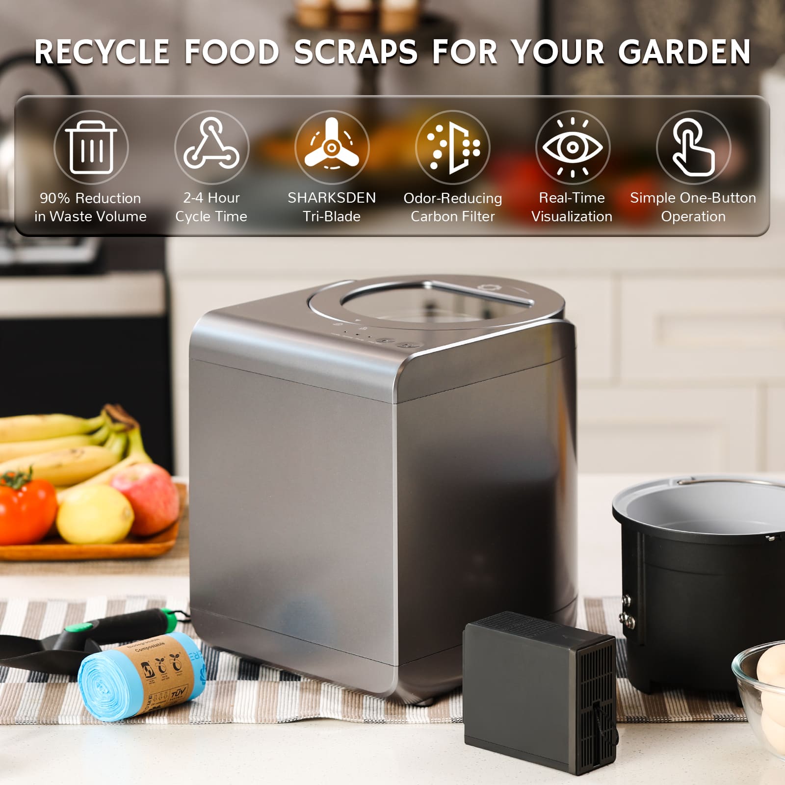 Revive Electric Kitchen Composter, Visual Version