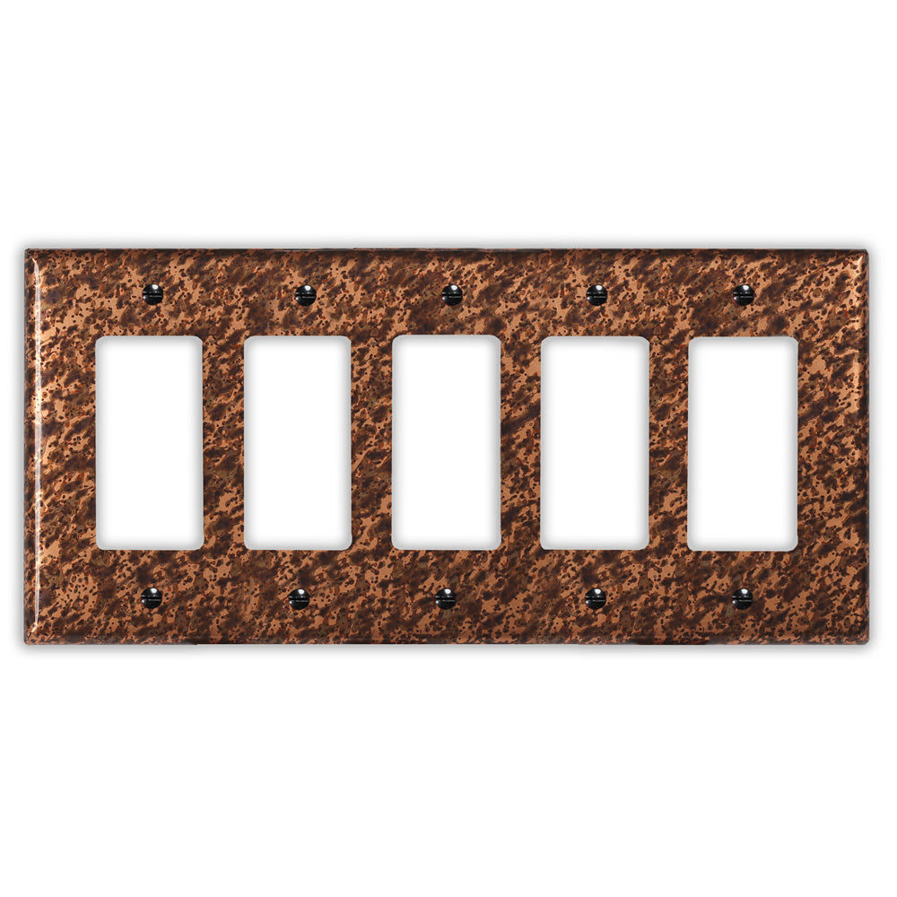 Sandstorm Copper - 5 Rocker Wallplate