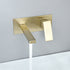 Brushed Gold wall mount bathroom sink basin faucet with pop up drain