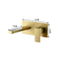 Brushed Gold wall mount bathroom sink basin faucet with pop up drain