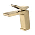 Brushed Gold Bathroom Sink Faucet single handle with pop up overflow brass drain