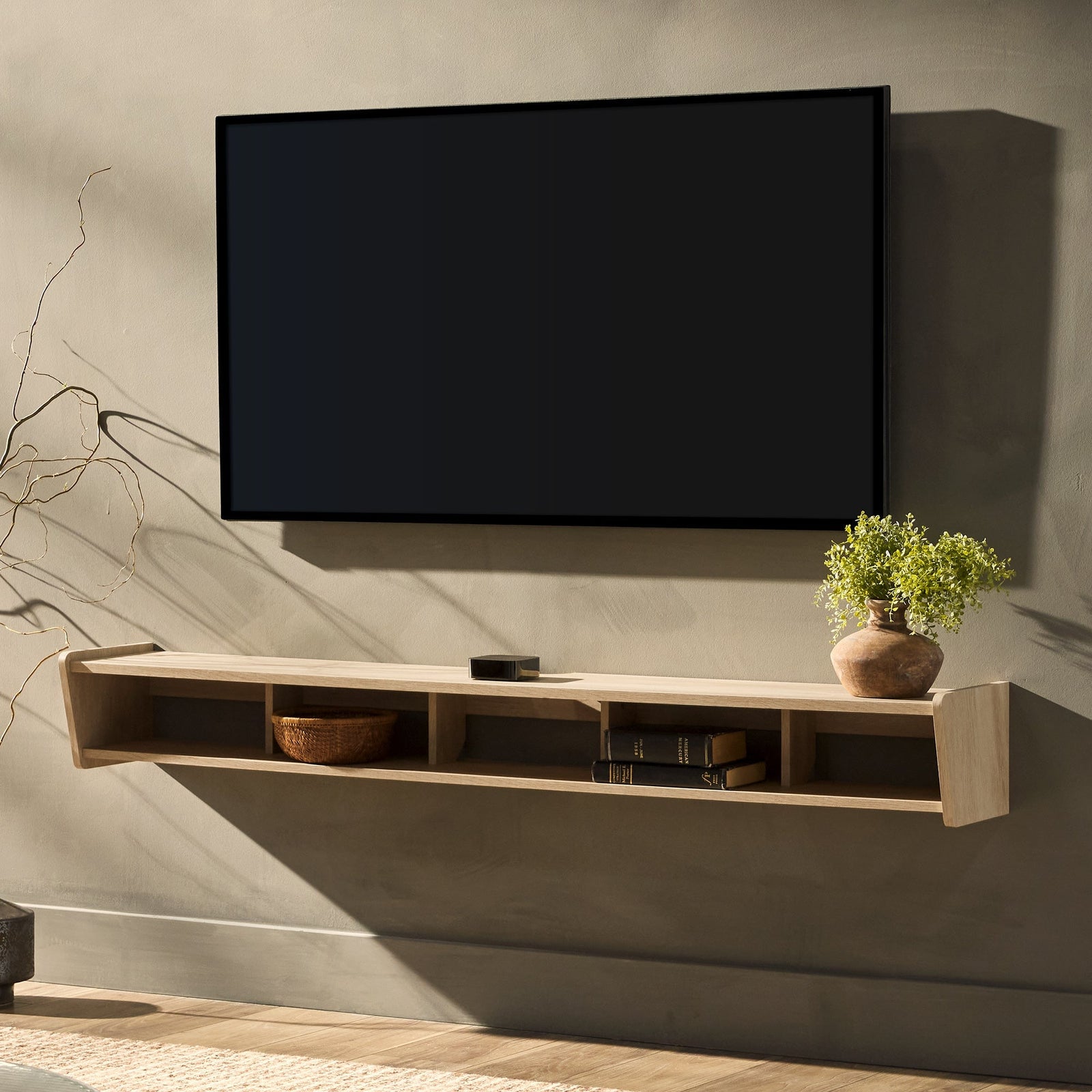 Mueble de TV minimalista flotante