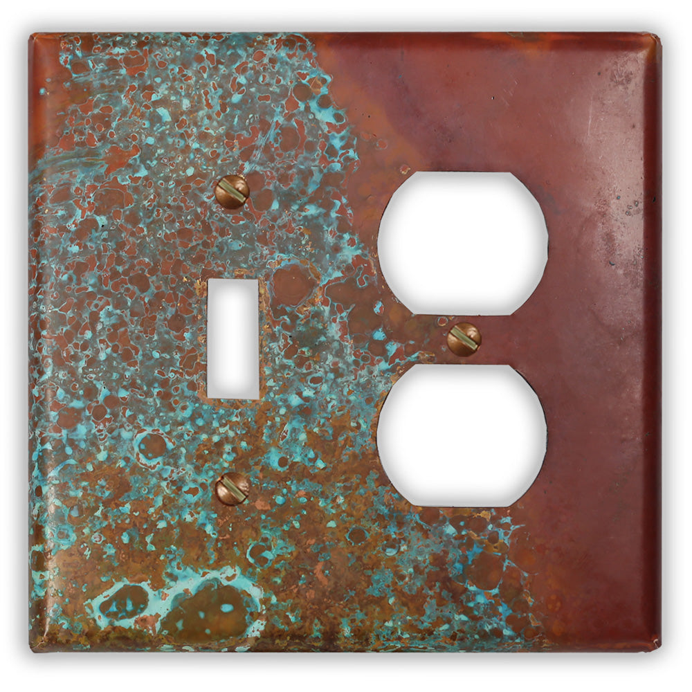 Sierra Copper - 1 Toggle / 1 Duplex Wallplate