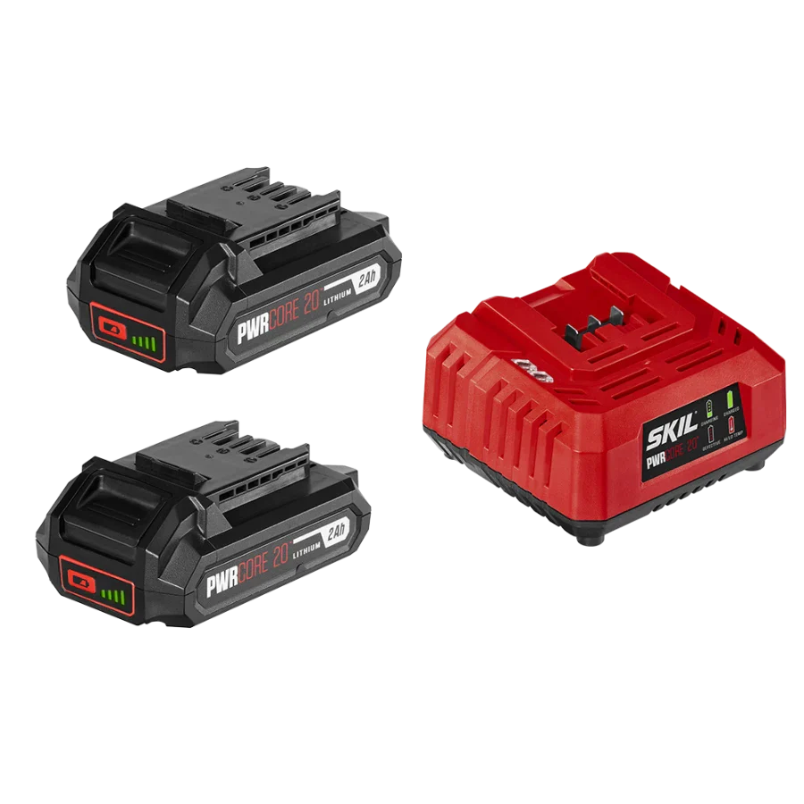 SKIL CB5197B-21 PWR CORE 20™ 2X2.0Ah Battery and Charger Starter Kit