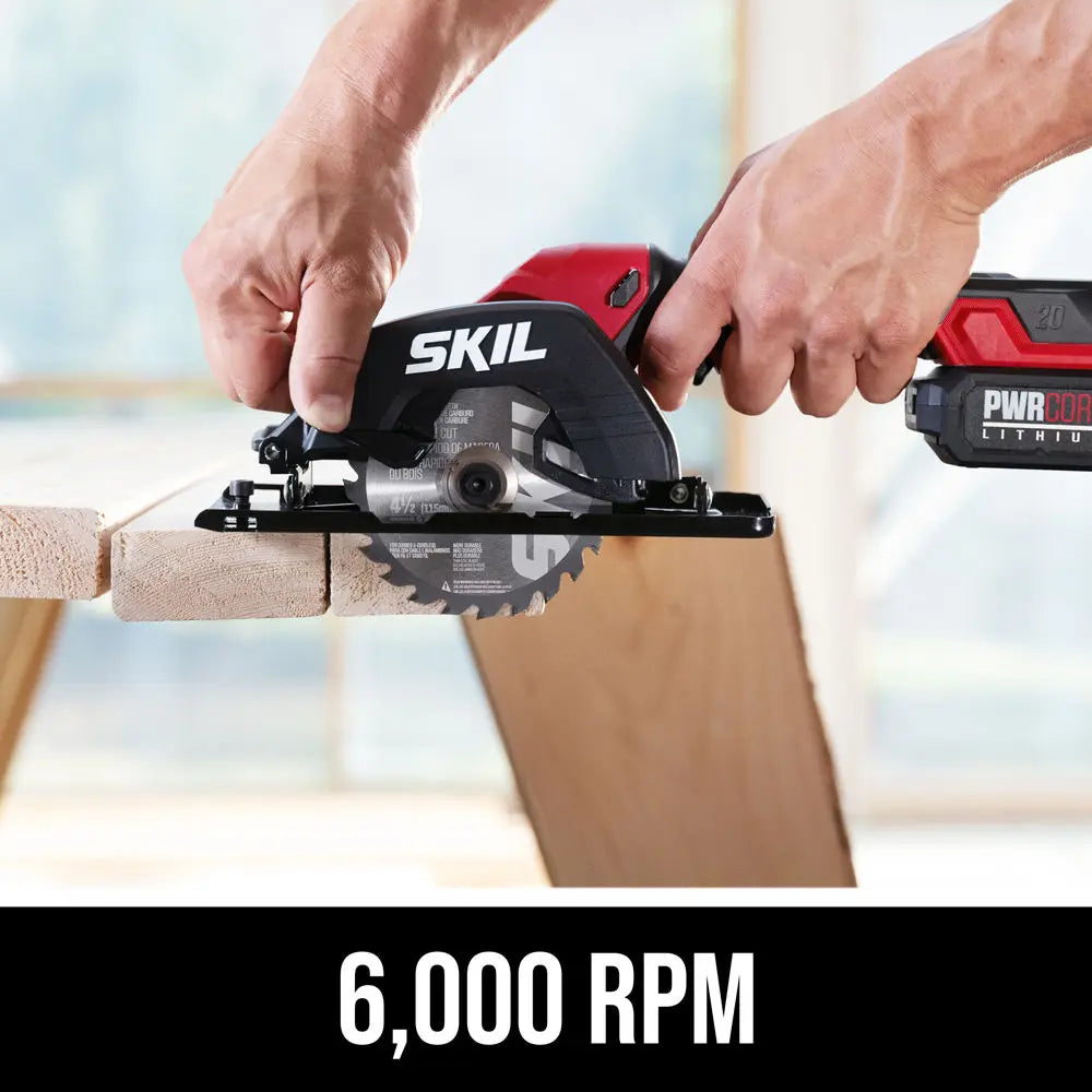 SKIL CR5435B-00 PWR CORE 20™ 20-Volt Brushless Cordless 4-1/2