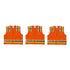 Safety Main 05TTSOZ Surveyor Vest, Class 2, Solid Front, Mesh Back, Hi-Vis Orange, Pack of 3