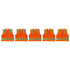 Safety Main 05TTSOZ Surveyor Vest, Class 2, Solid Front, Mesh Back, Hi-Vis Orange, Pack of 5