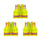 Safety Main 05TTSYZ Surveyor Vest, Class 2, Solid Front, Mesh Back, Hi-Vis Yellow, Pack of 3