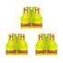 Safety Main 05TTSYZ Surveyor Vest, Class 2, Solid Front, Mesh Back, Hi-Vis Yellow, Pack of 3