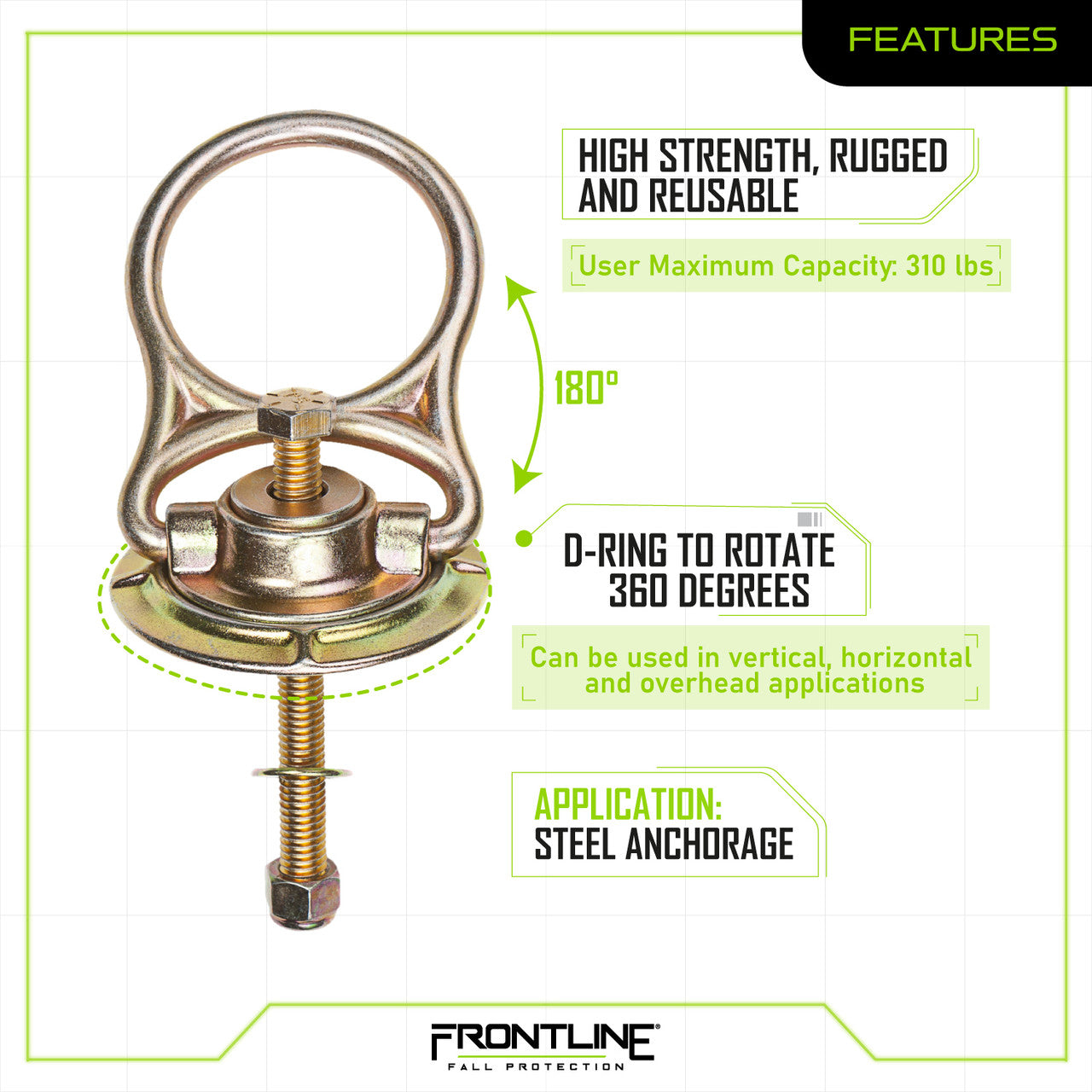 Frontline STM585K MEGA Swivel 5k Steel Anchor