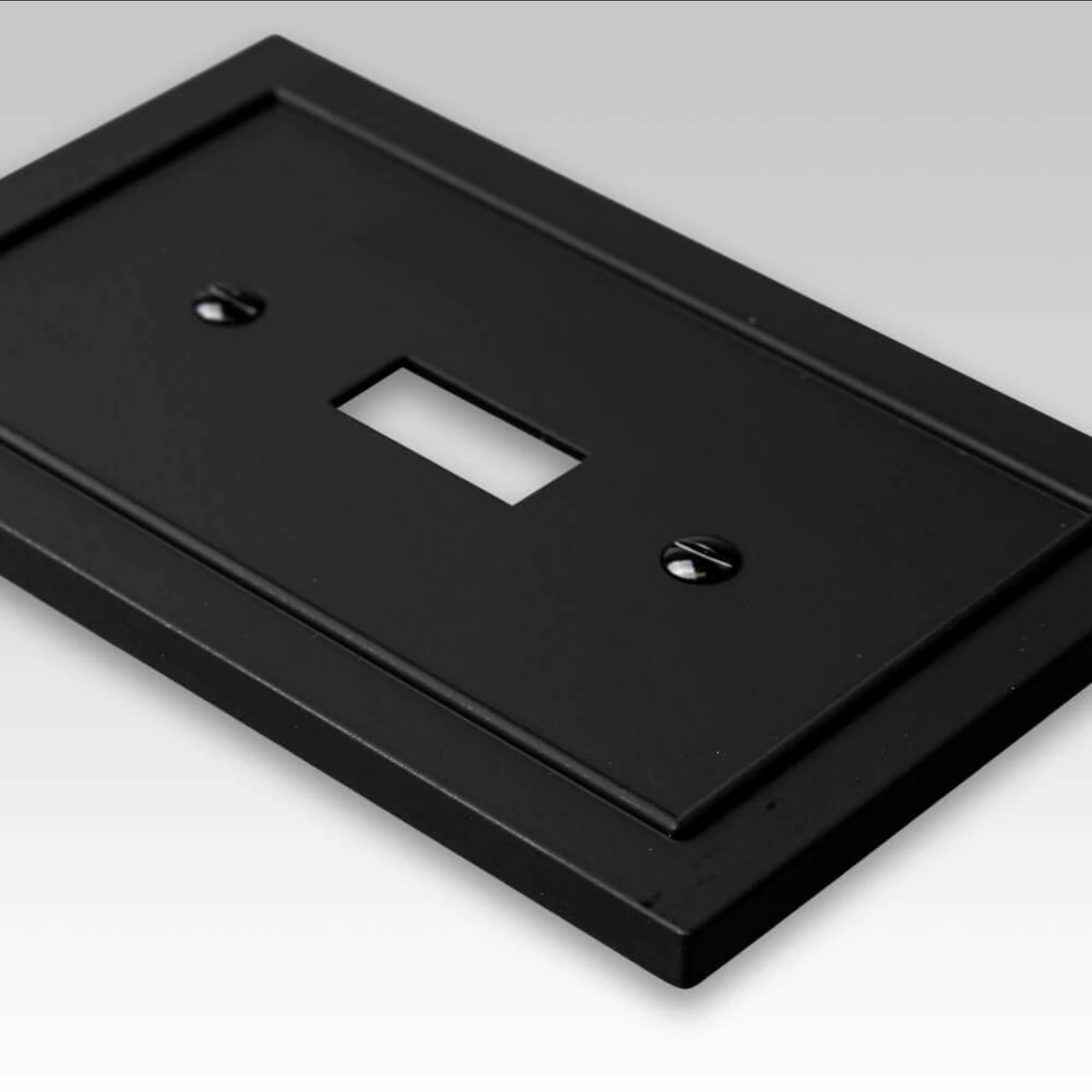 Bethany Matte Black Cast - 1 Cable Jack Wallplate