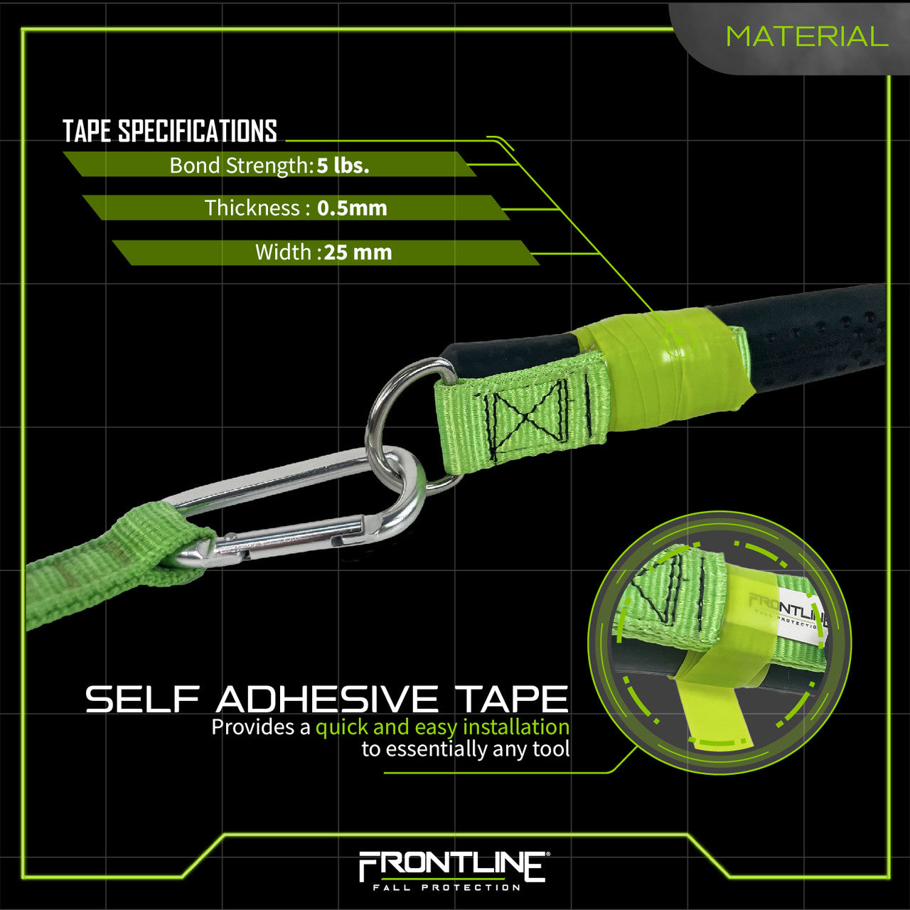 Frontline ACQW12 ToolGrip Quick Wrap Anchoring Tool Tape 12'