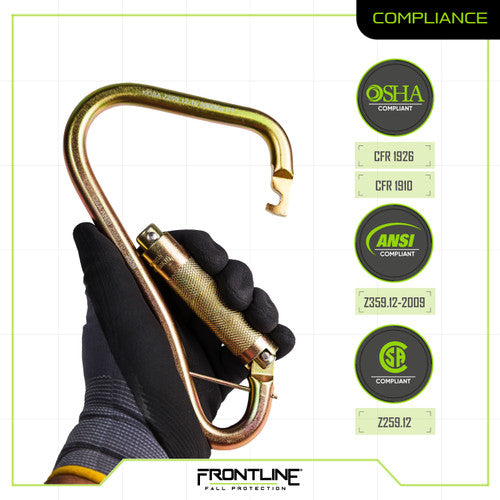 Frontline CSQ120 Large Steel Quarter Turn-locking Carabiner Hook