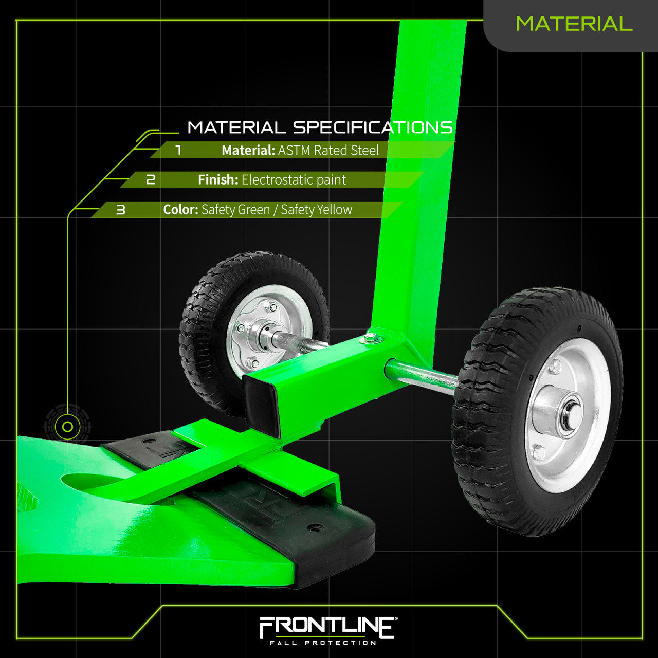 Frontline GUBDOYLW Guardrail Base Lifting Dolly