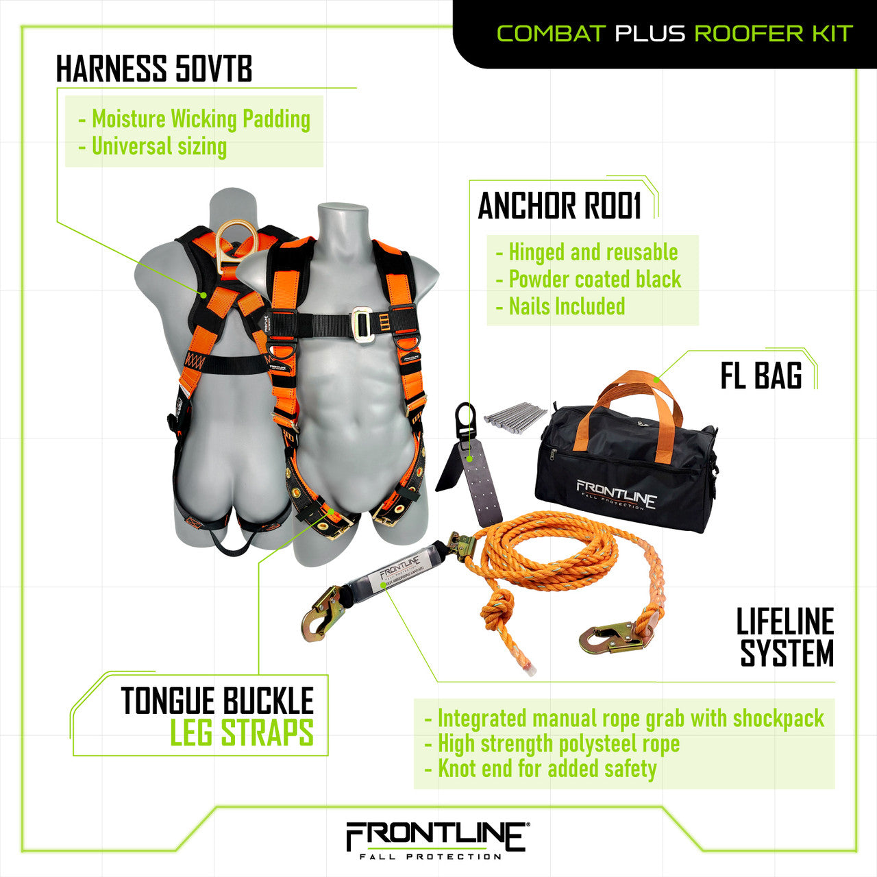 Frontline Combat Complete Roofers Kit Combat Premium Roofer Kit