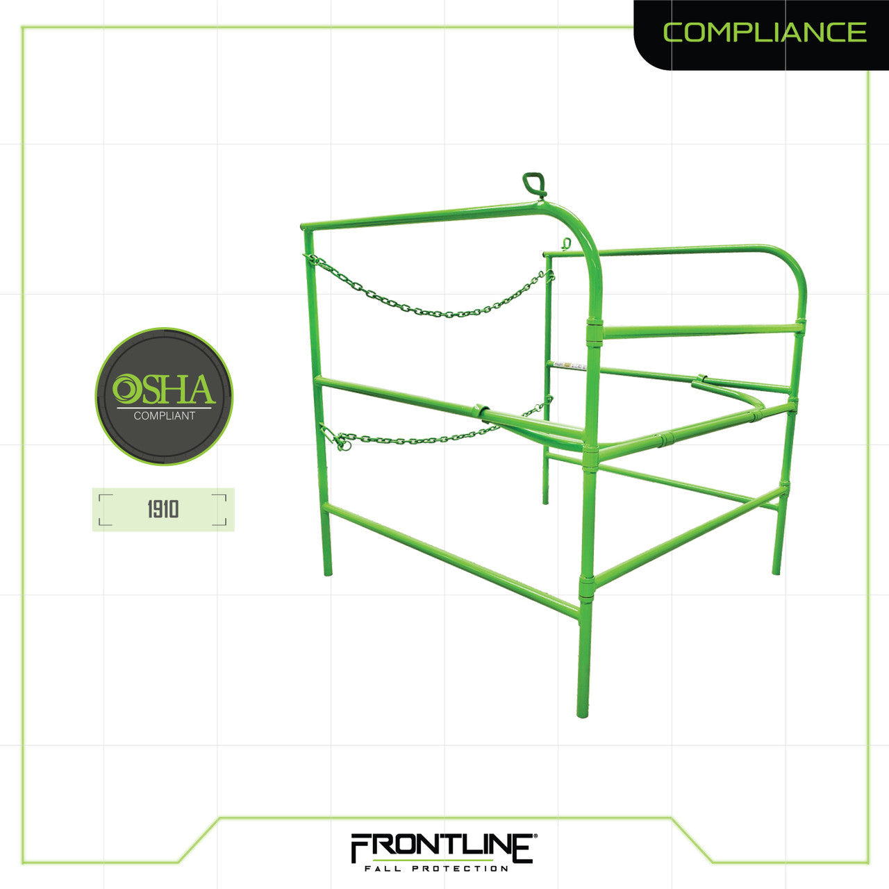 Frontline GUM32YLW Manhole Guardrail 32