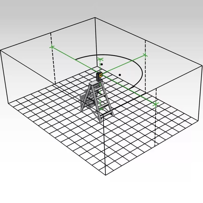 Láser GREENBEAM de 5 puntos Stabila 03165 LA-5 PG autonivelante
