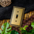 Steps Rustic Brass Cast - 1 Phone Jack Wallplate