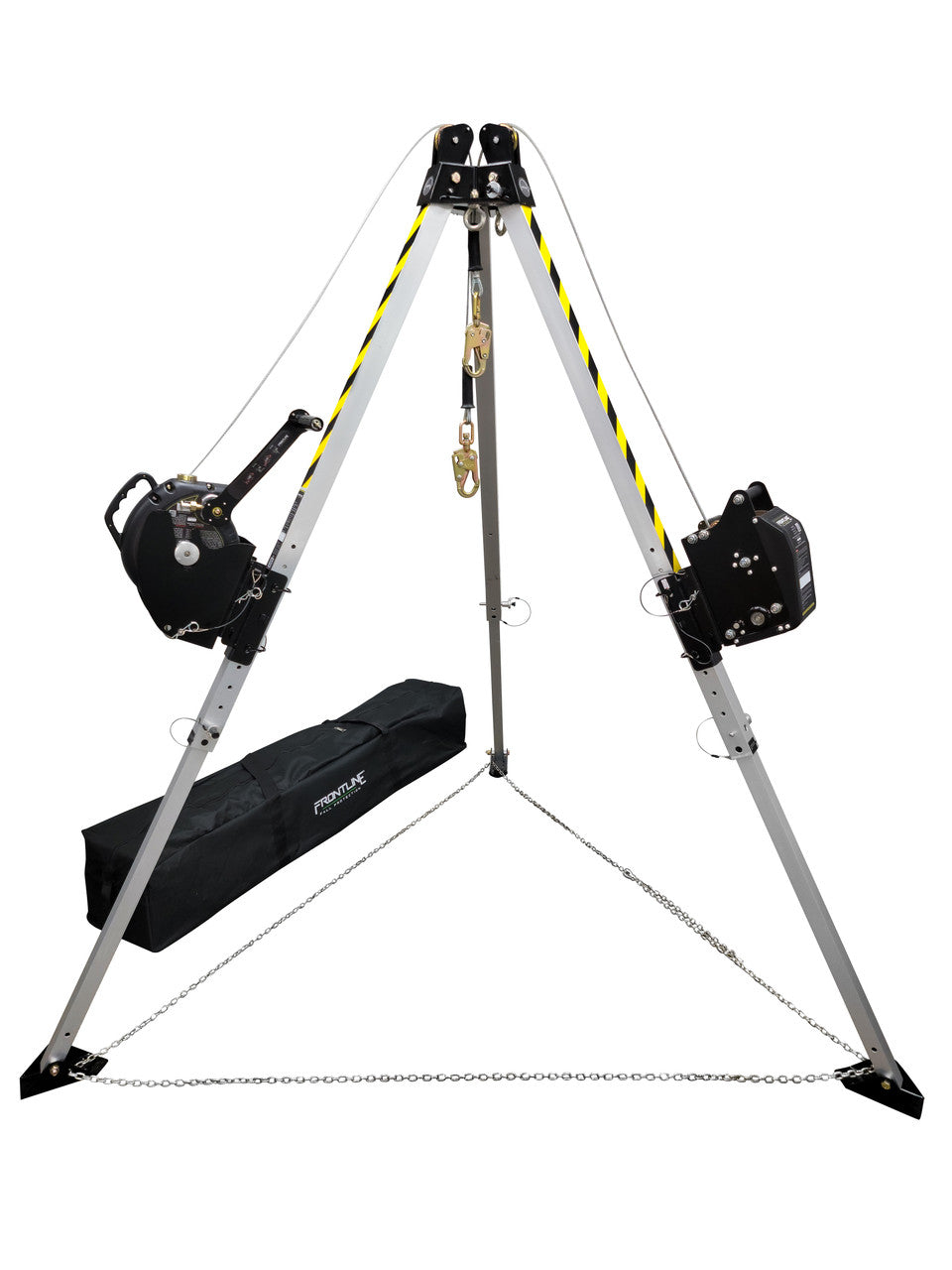 Frontline TAN07RURP MEGApod Confined Space 7' Aluminum Tripod with 60' Winch and 3-Way SRL