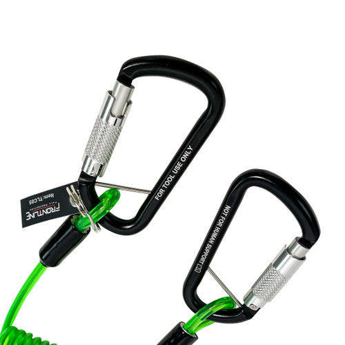 Frontline TLC05 ToolGrip Coil Tool Tether 5 lbs with Double Self-locking Aluminum Carabiner