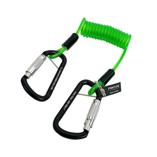 Frontline TLC05 ToolGrip Coil Tool Tether 5 lbs with Double Self-locking Aluminum Carabiner