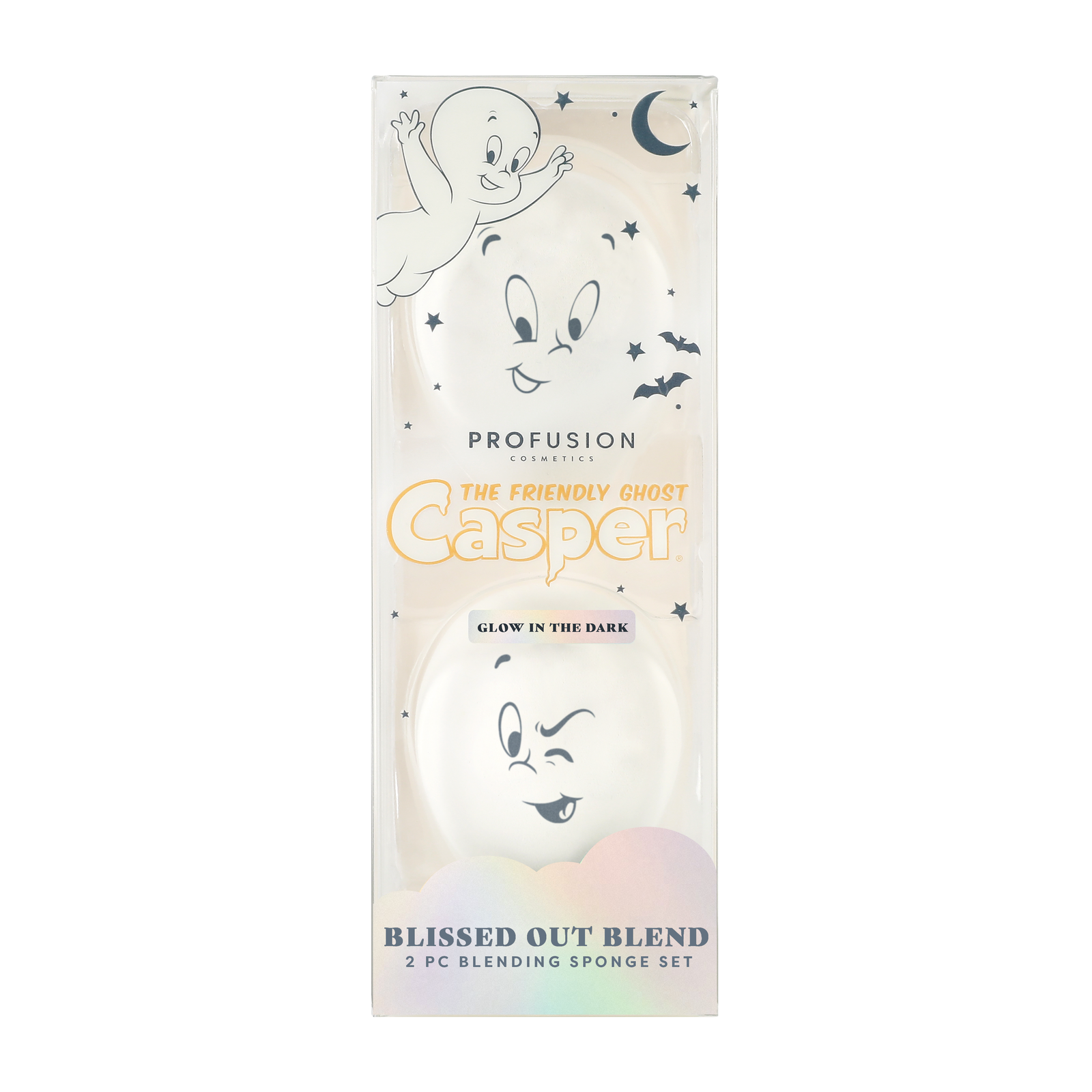 Casper The Friendly Ghost | Blissed out Blend Glow In The Dark 2 PC Blending Sponge Set