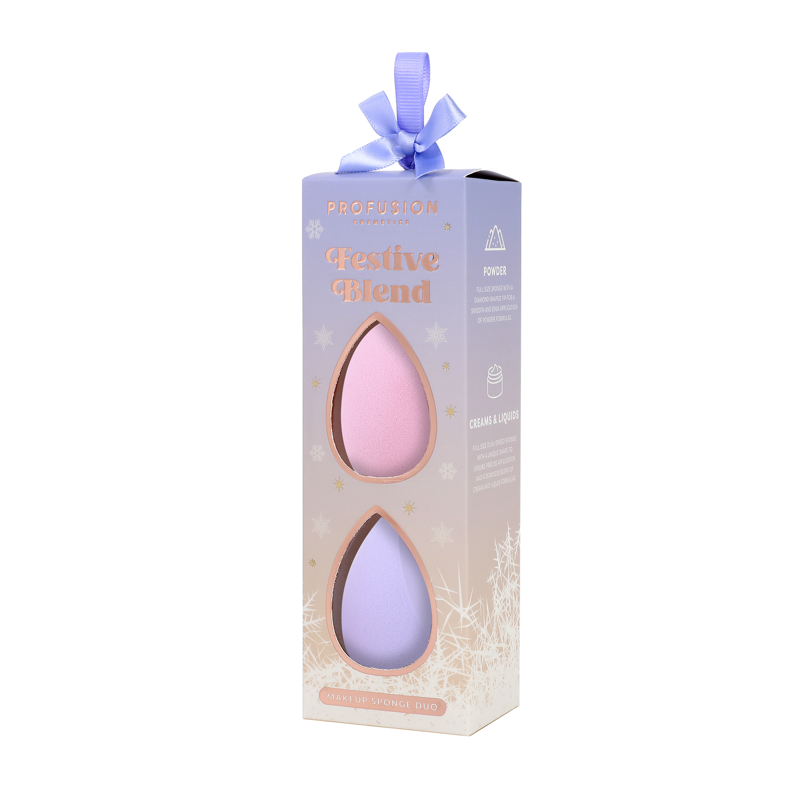 Frosted Snow Sparkle | Festive Blend Makeup Sponge Duo