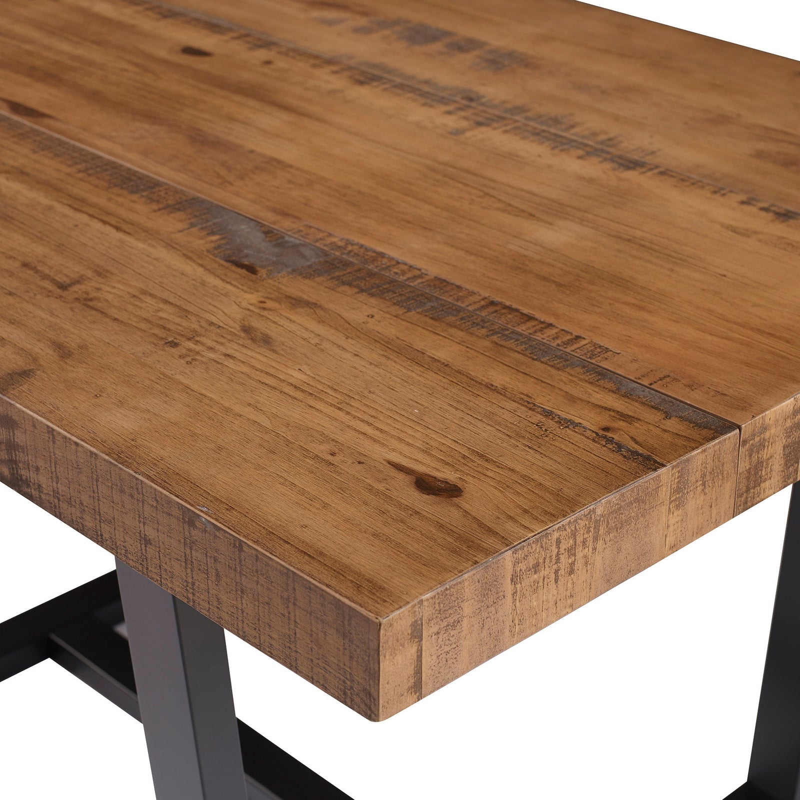 Mesa de comedor de madera envejecida Durango