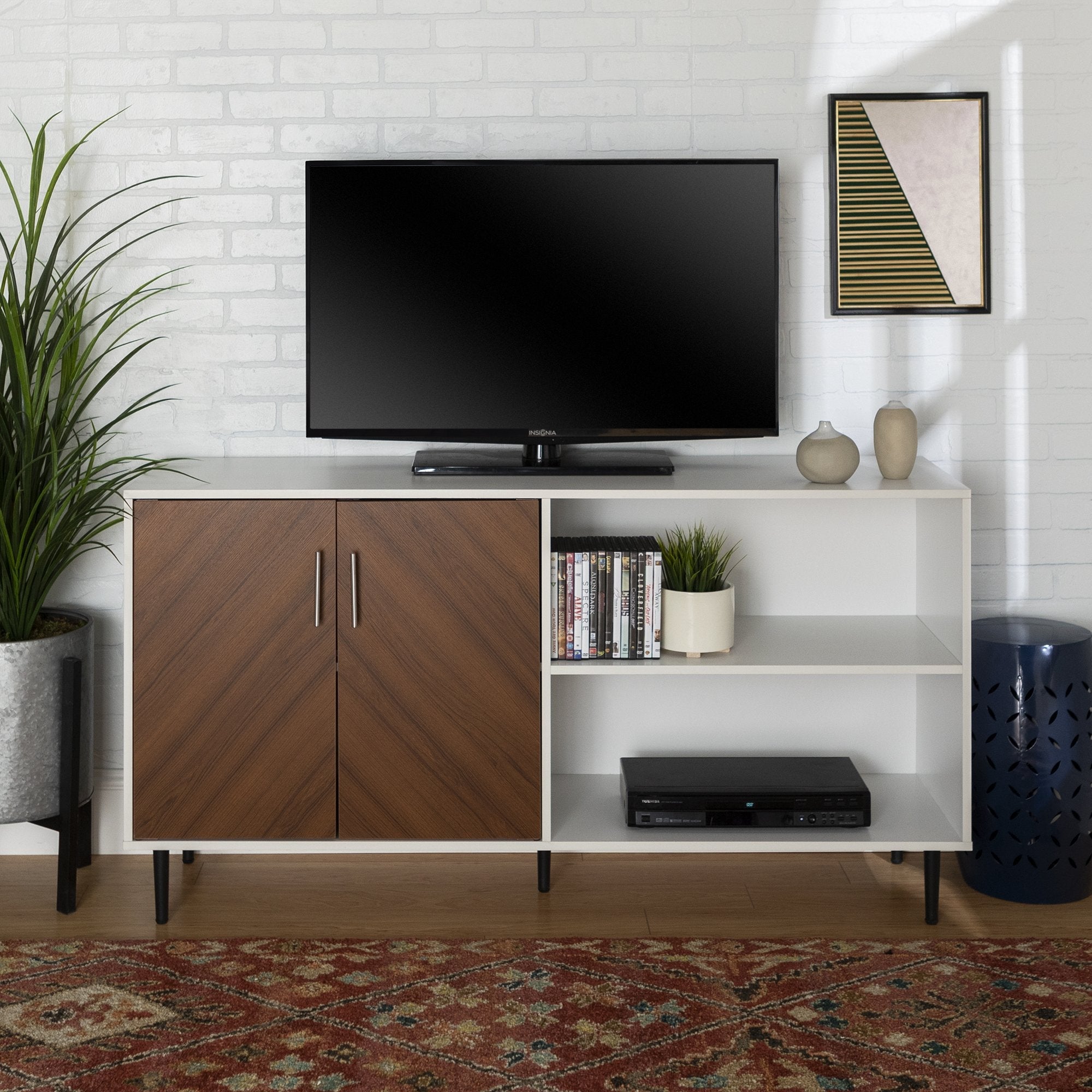 Bookmatch Asymmetrical Sideboard / TV Stand