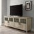 Mueble para TV de 70" Goodwin con puertas de vidrio y madera de 4 paneles