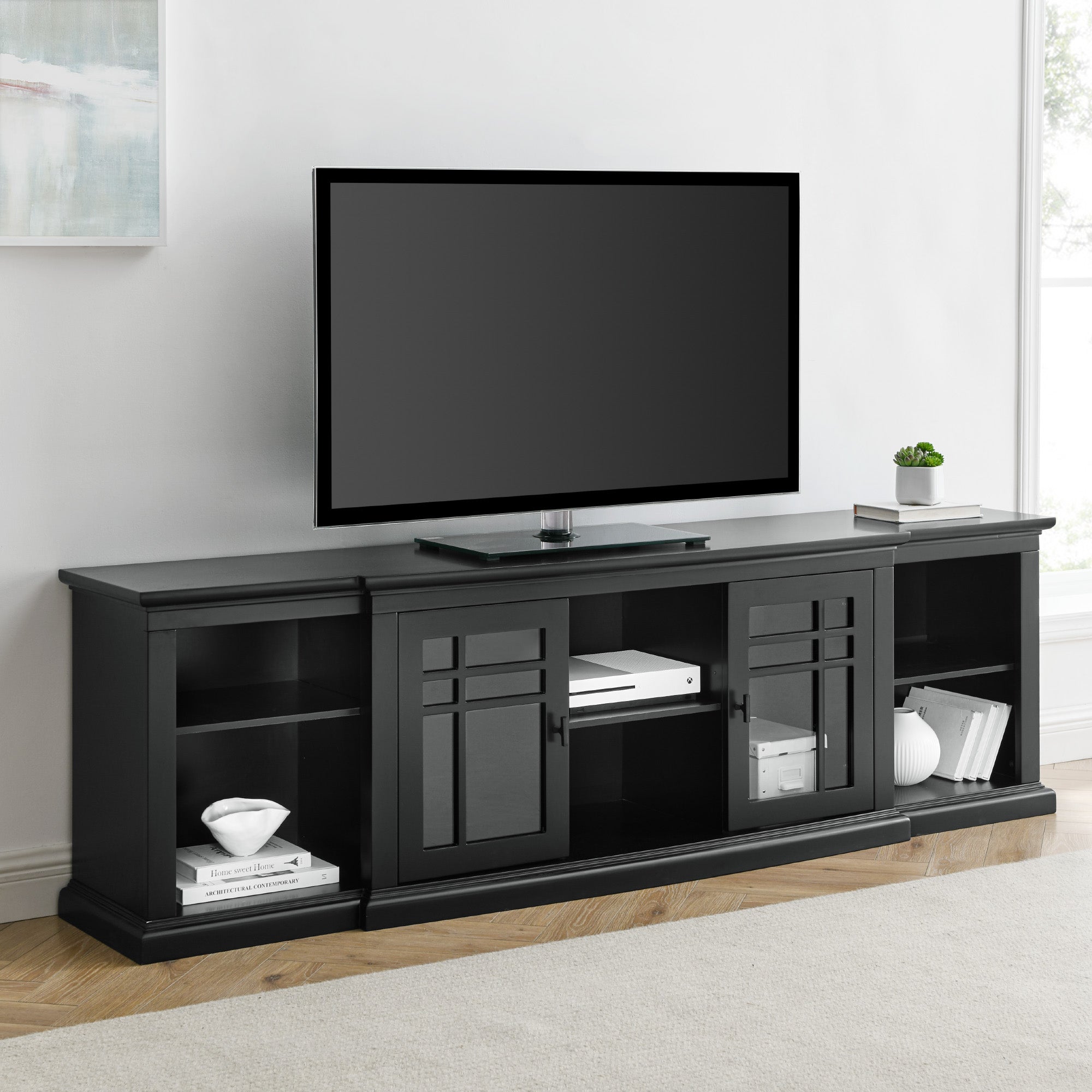 Mueble de TV con puerta de vidrio Hattie